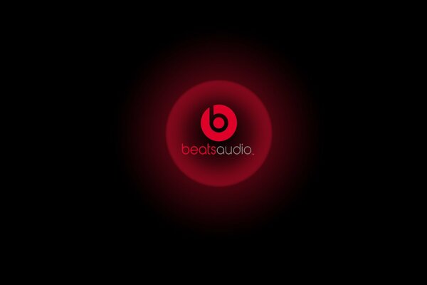 Beatsaudio On a black background red circle