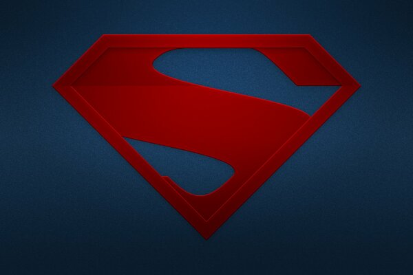 Superman-Emblem auf blauem Hintergrund