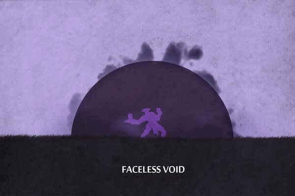 Minimalistyczna sztuka z Faceless Void z dota 2