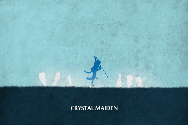 Minimalistische Kunst mit Crystal Maiden aus dota 2