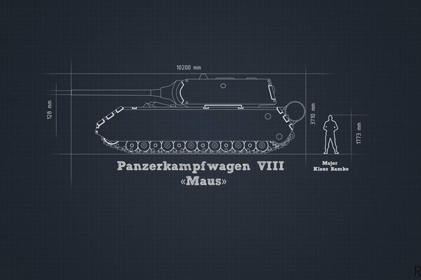 Minimalistyczny projekt niemieckiego czołgu