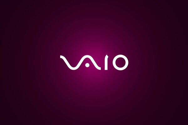 Надпись vaio на сиреневом фоне