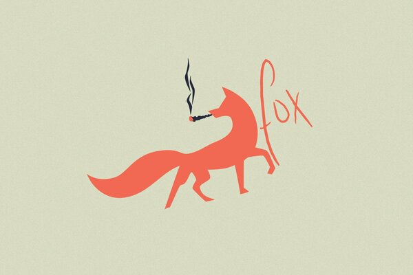 An orange fox with a cigarette