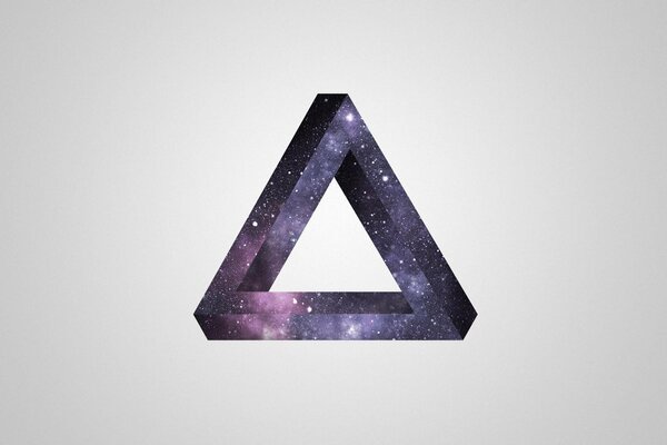 The image of the space triangle is lilac