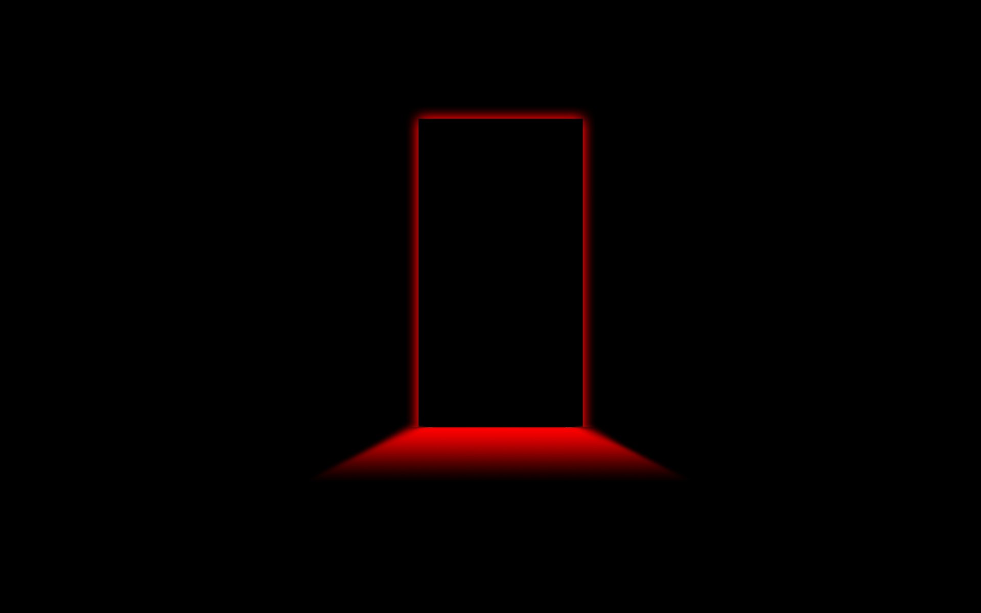 minimalism black style the door to the red room red