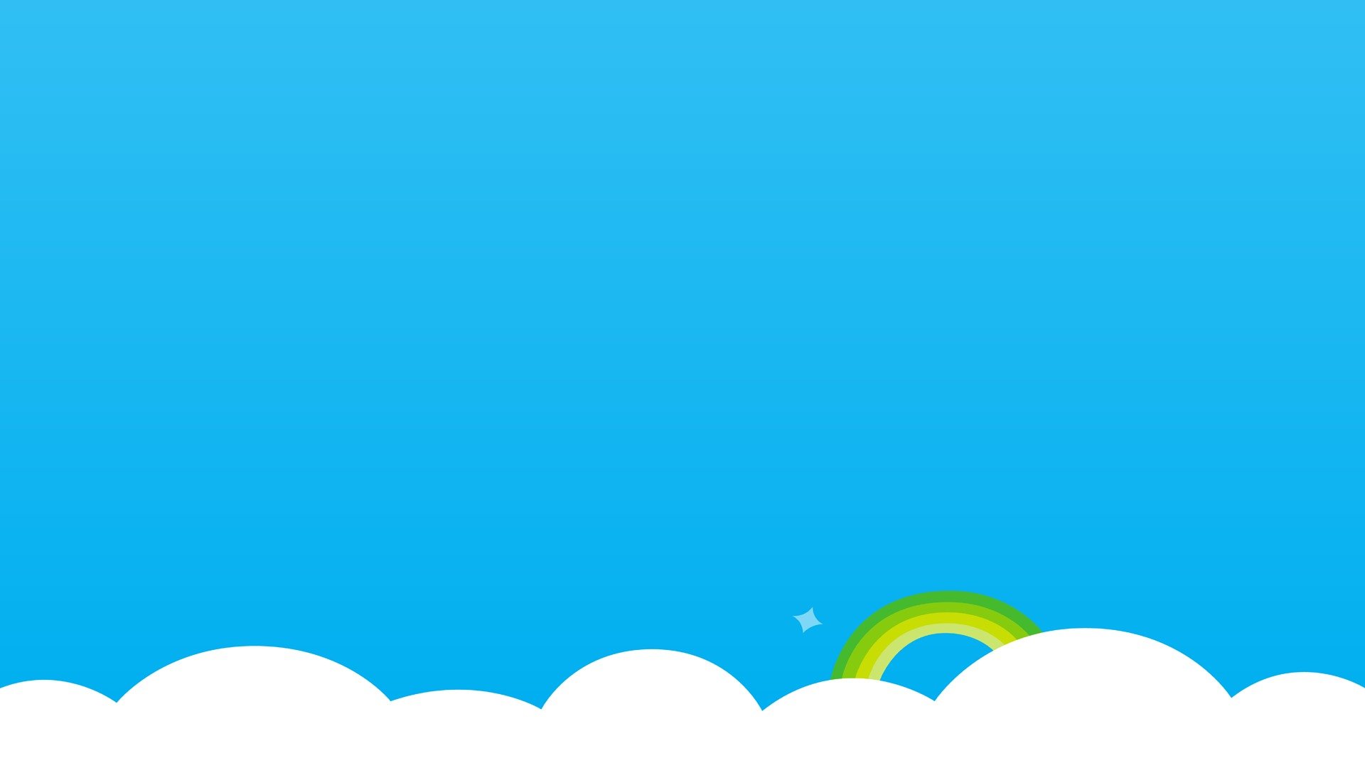 kype skype nuages arc-en-ciel fond simple