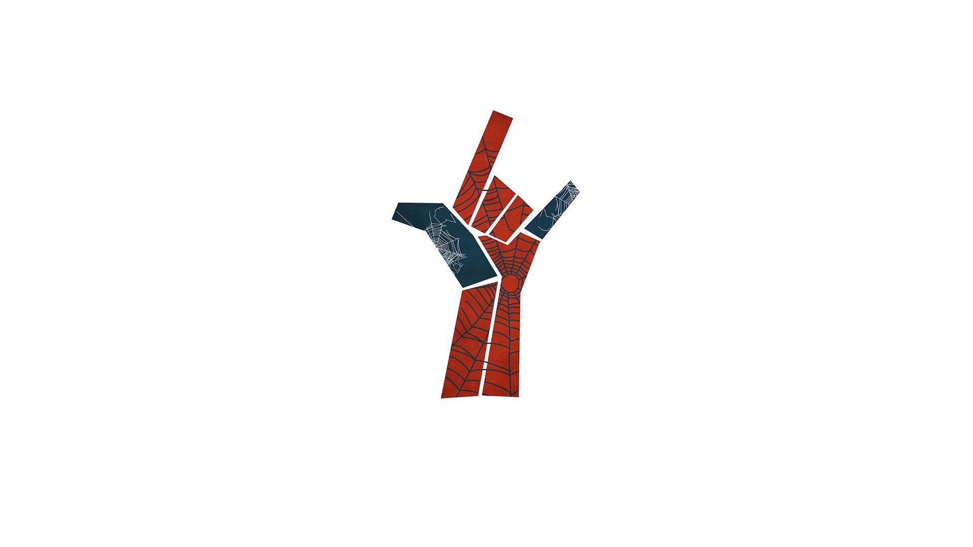 spiderman hand minimalismus