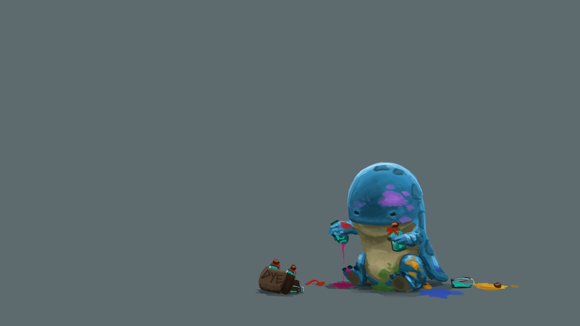 arte guild wars 2 fanart bebé quaggan monstruo pintura frascos frascos