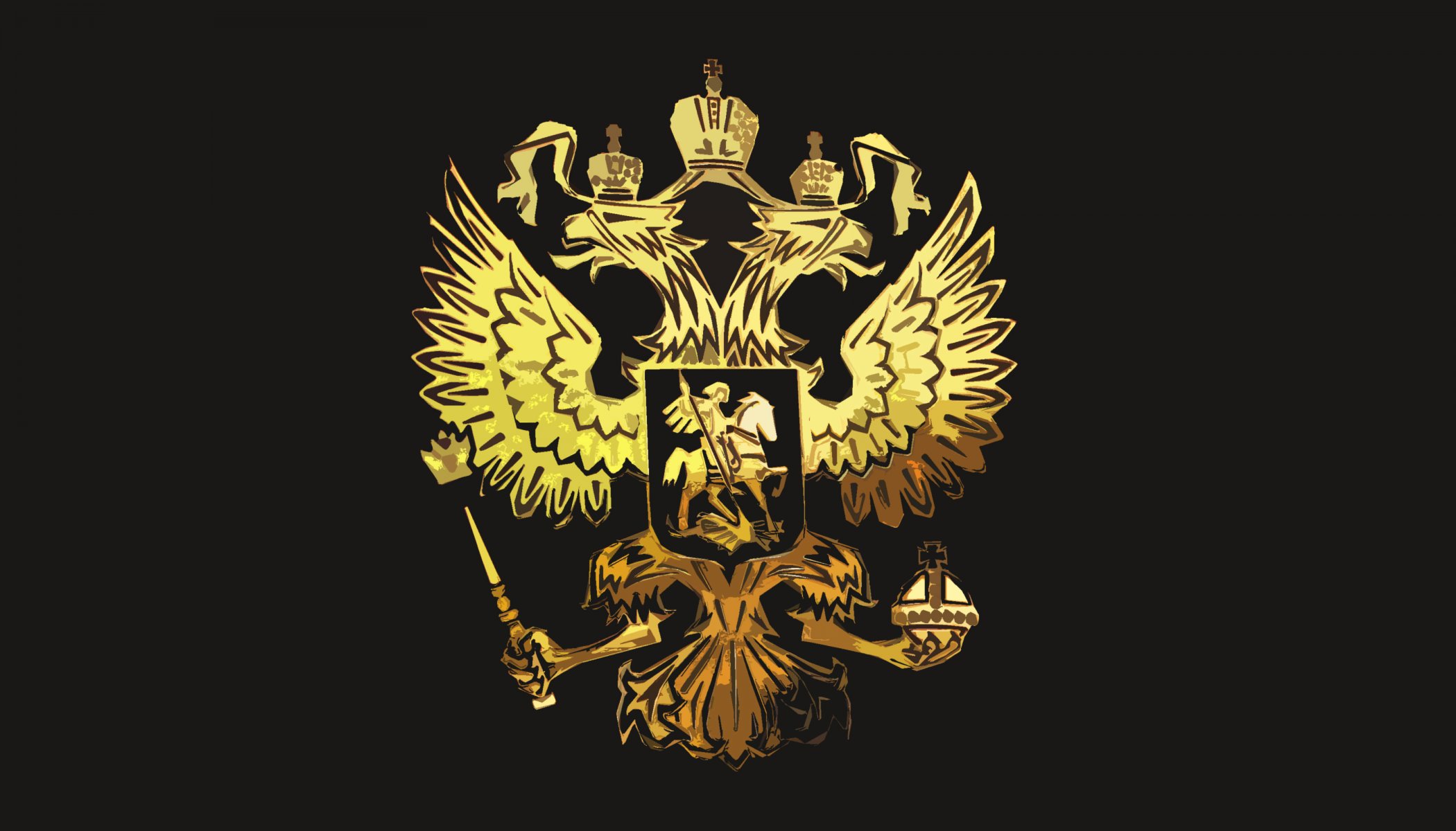 eagle coat of arms russia background black