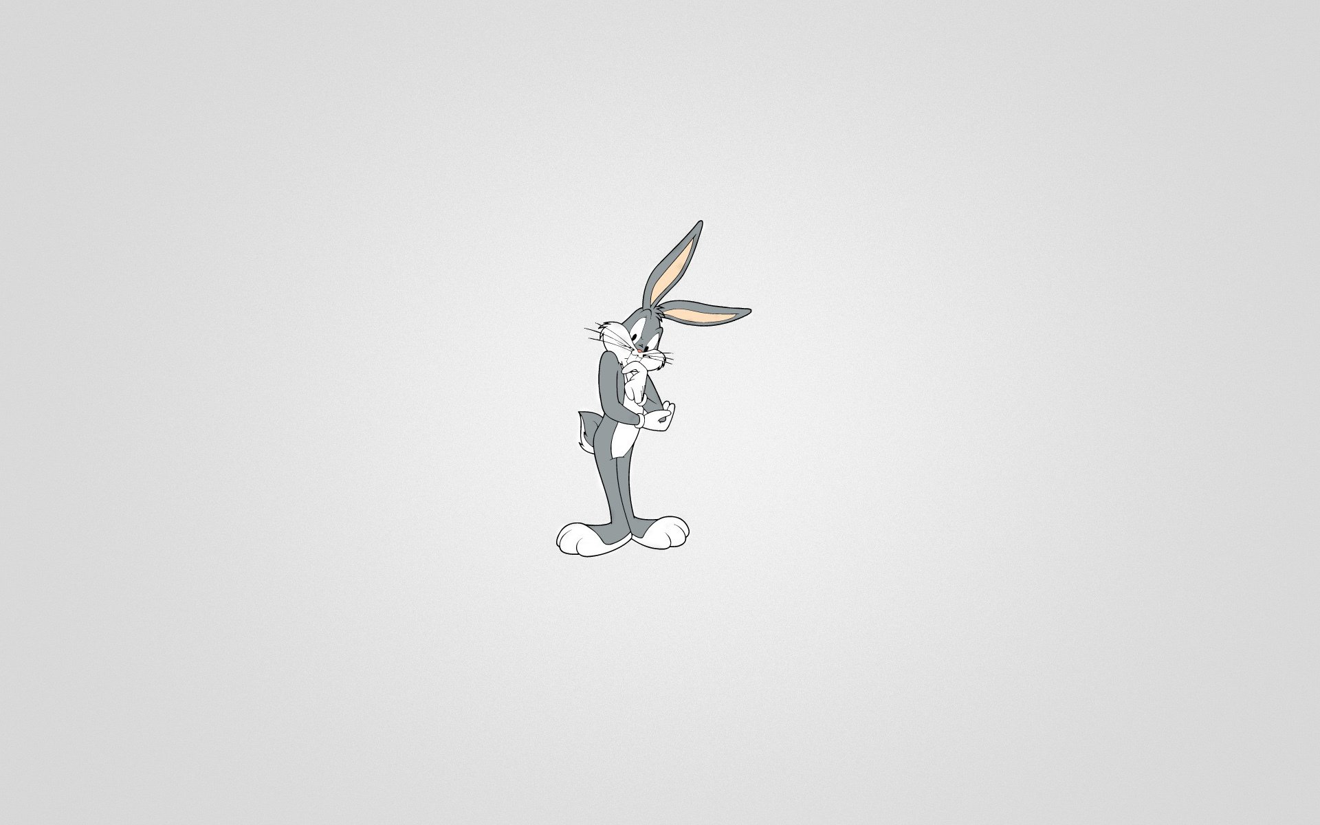 looney tunes lustige melodien looney tunes bugs bunny kaninchen schwarzer hintergrund lichtstrahl sitzen minimalismus hellgrauer hintergrund