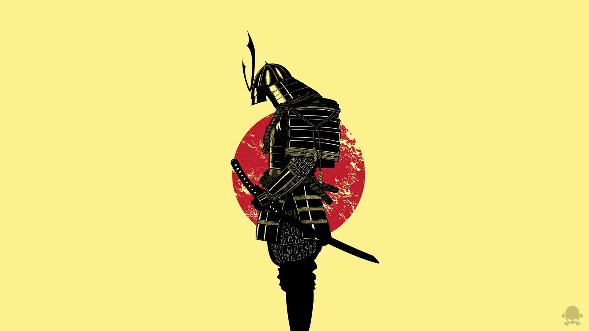 samurai guerriero spada sole