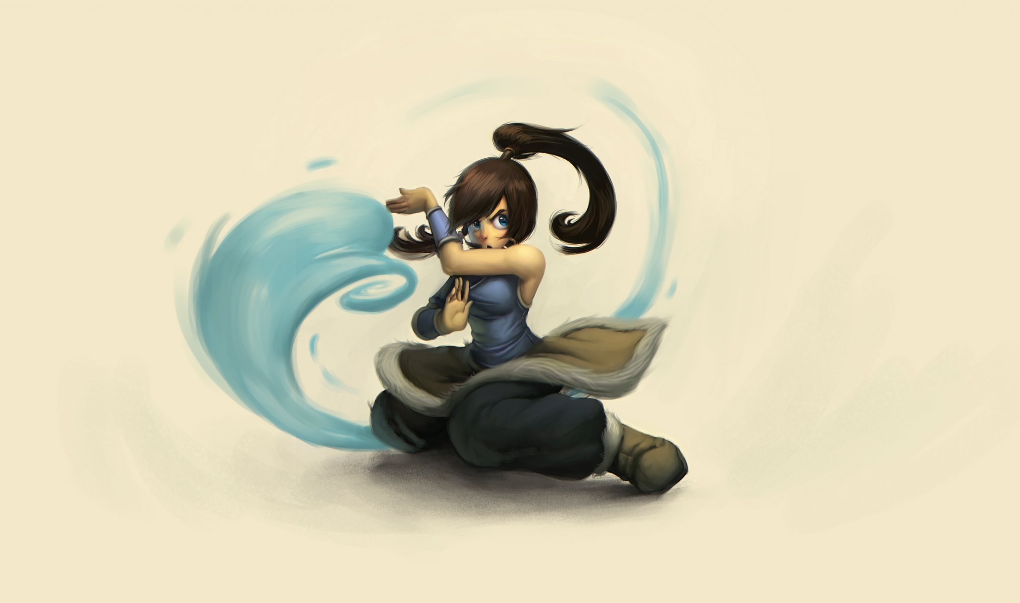 art korra fille fond eau