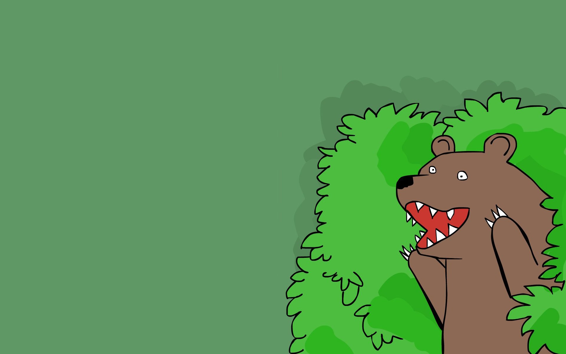 bear forest cry green comics template