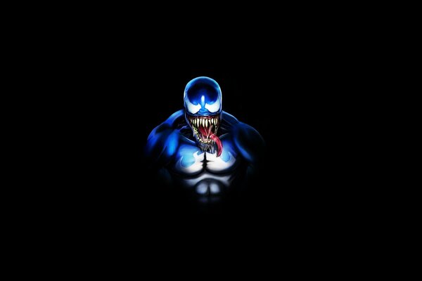 Venom sobre fondo negro