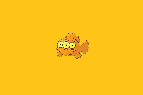 Vector art with a three-headed fish