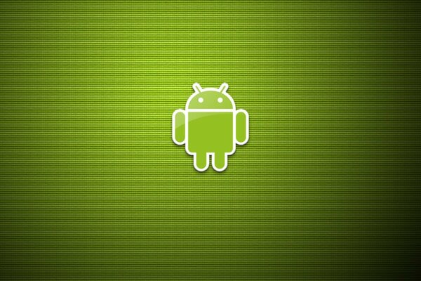 Android vert sur fond vert