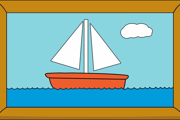 Ein Bild mit einem Simpsons-Zeichentrickschiff