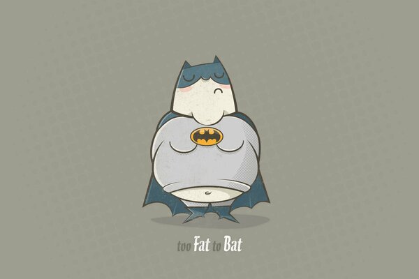 Funny fat batman drawn