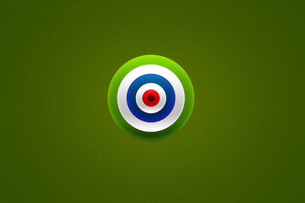 Target on a green background