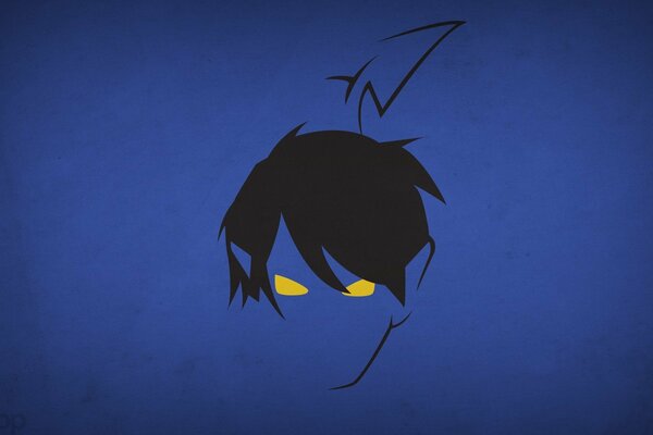 Night vampire on a blue background