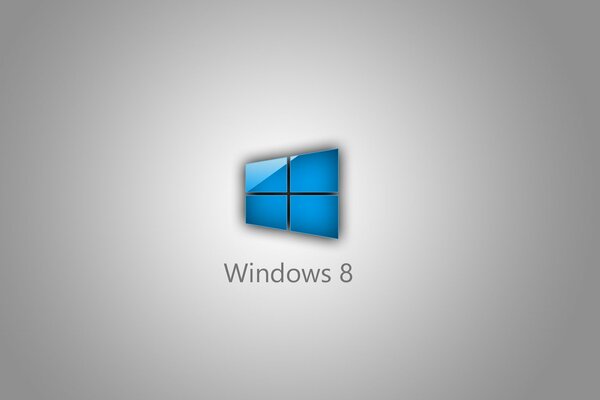 Das Logo von Windows acht ist blau