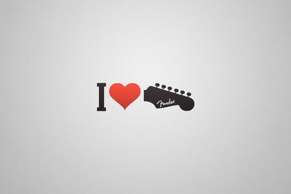 Graphik I love rock, stylization