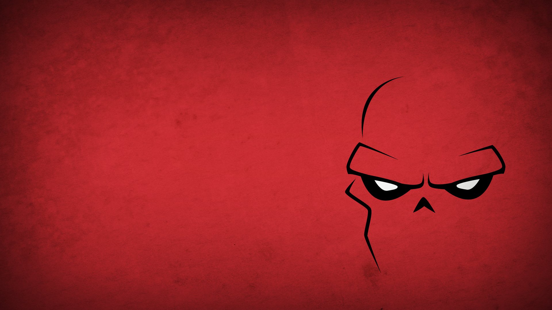 redskull roter schädel minimalismus zeichnung bild 1920x1080