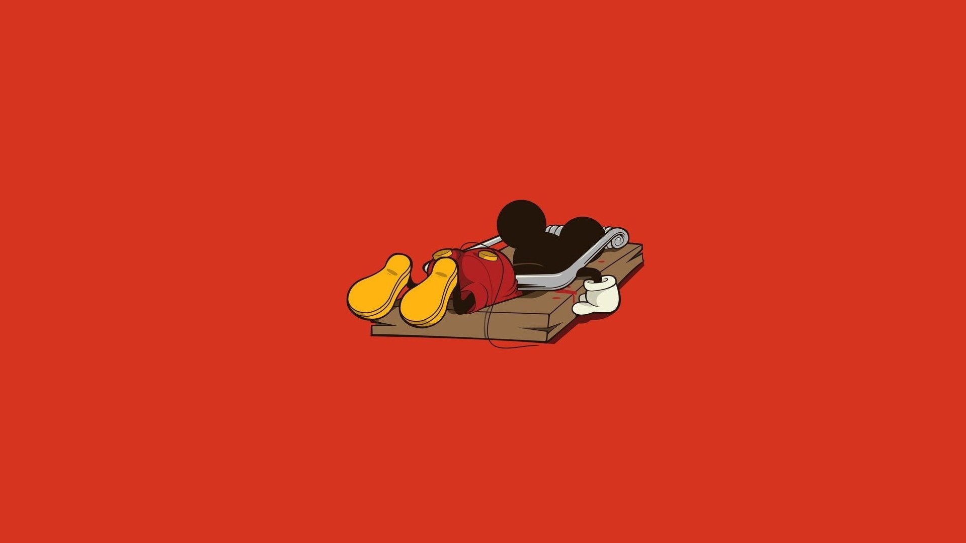 mickey mouse mickey mouse minimalismo arte rojos