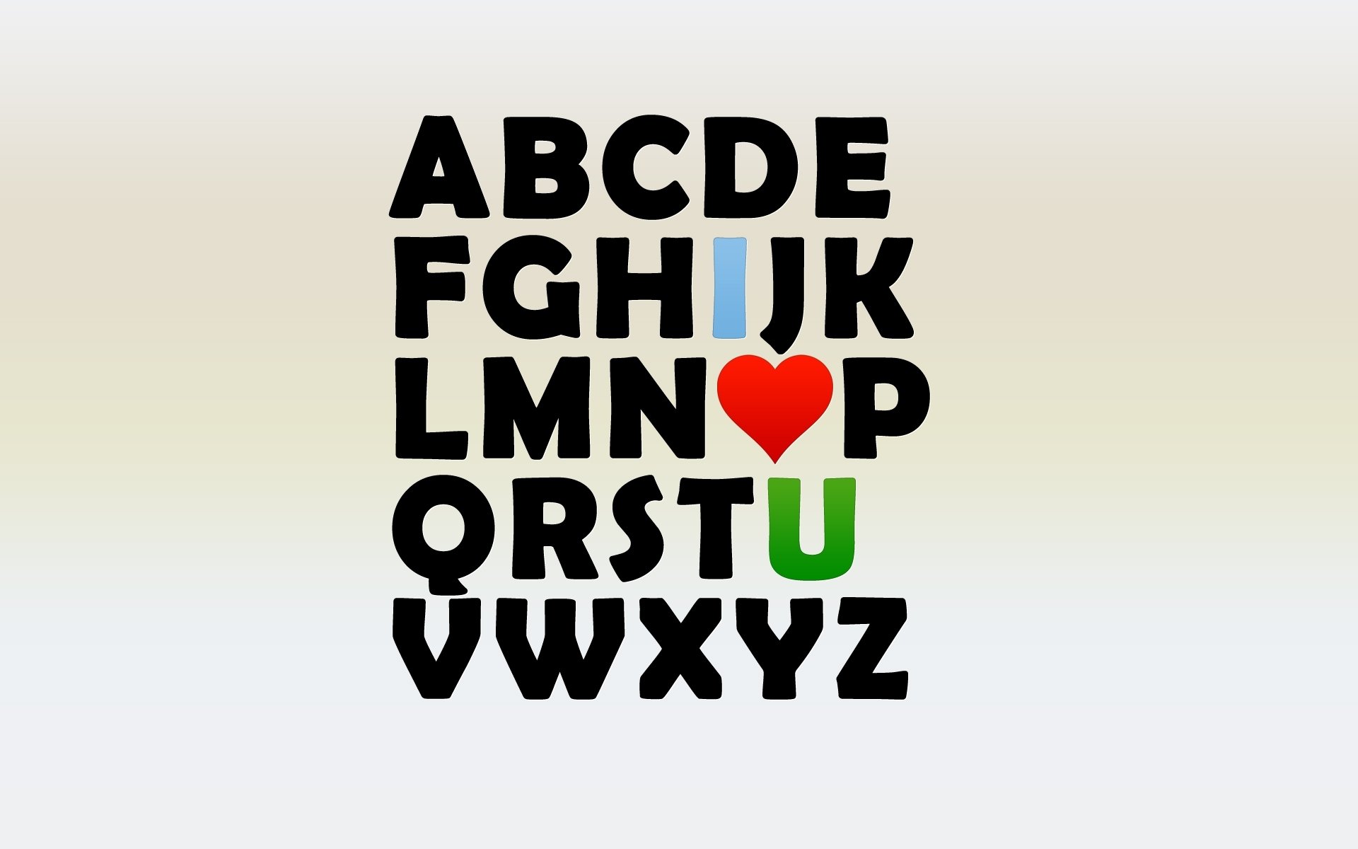 alphabet letters heart love