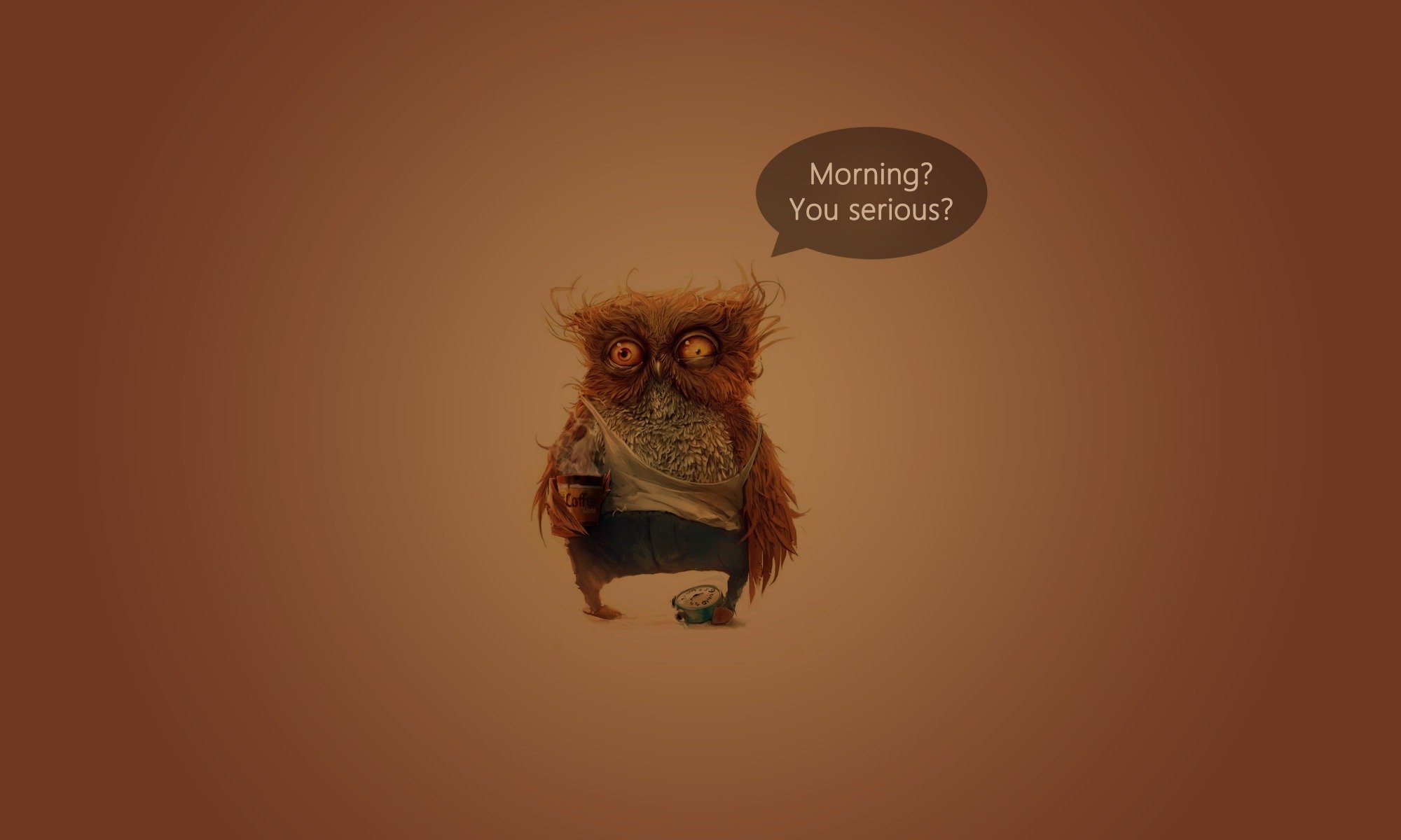 owl morning serious morning serious coffee