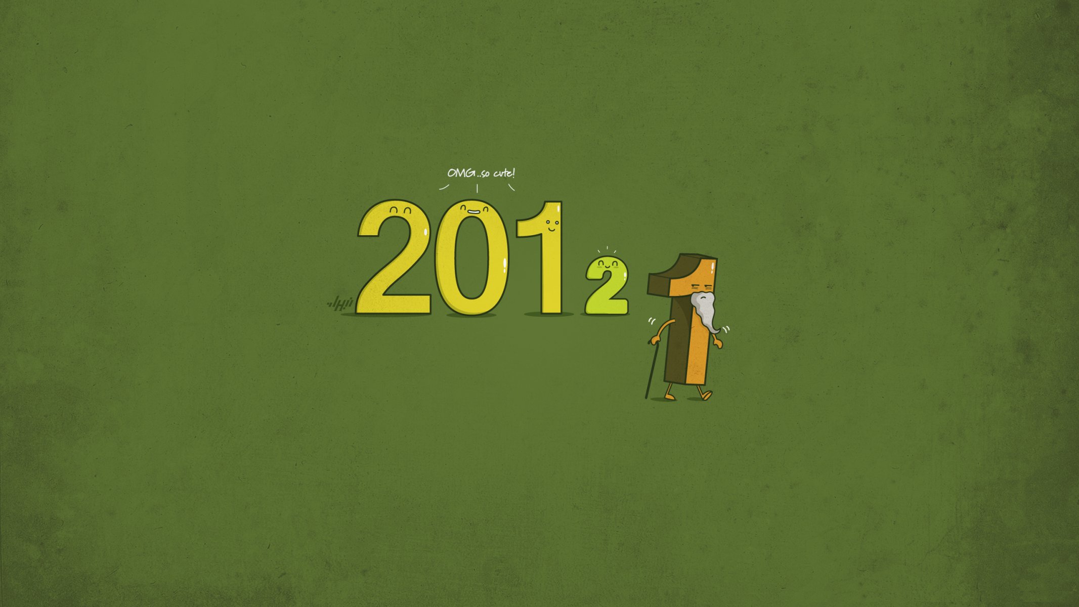 minimalismo año nuevo números 2012