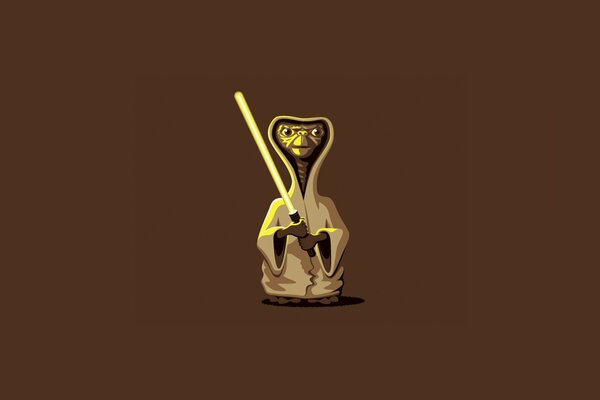 Minimalismus ein Außerirdischer aus Star Wars