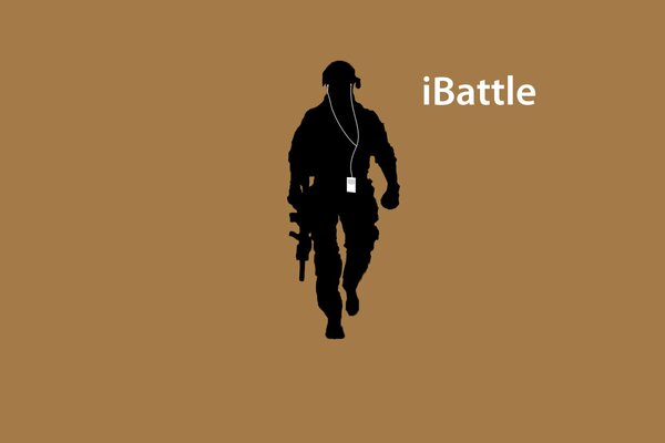 Ibattle soldier drawing, art contrast