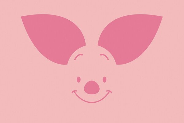 Museau de cochon dans le style du minimalisme