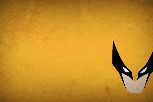 Drawing wolverine mask in minimalism style