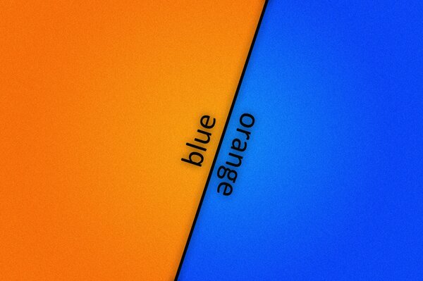 Naranja y azul opuestos