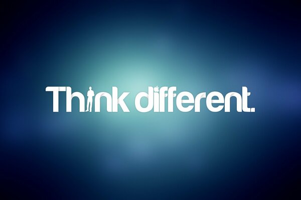 Minimalisme lettrage think different