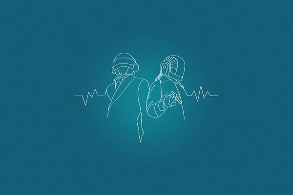 A minimalistic image of the daft punk collective