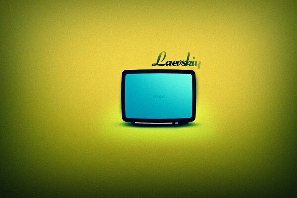 Logo mini TV sur fond jaune