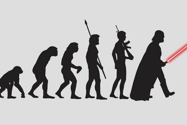 Human Evolution from monkey to robot