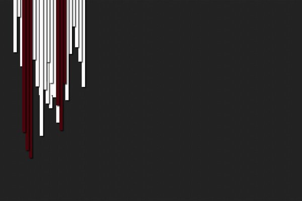 Weiße und Burgunder Streifen auf schwarzem Hintergrund