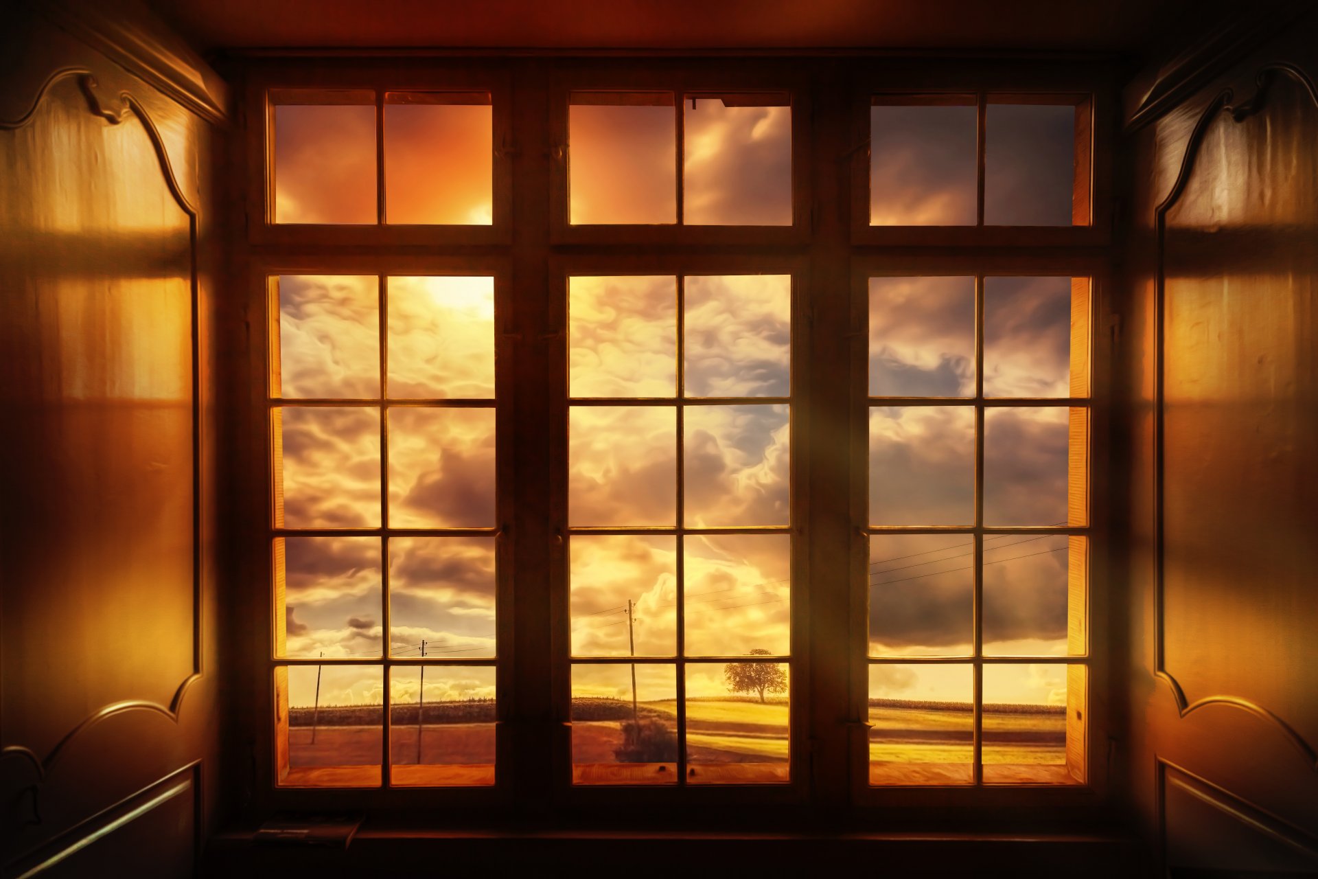 welt draußen fenster ansicht verarbeitung