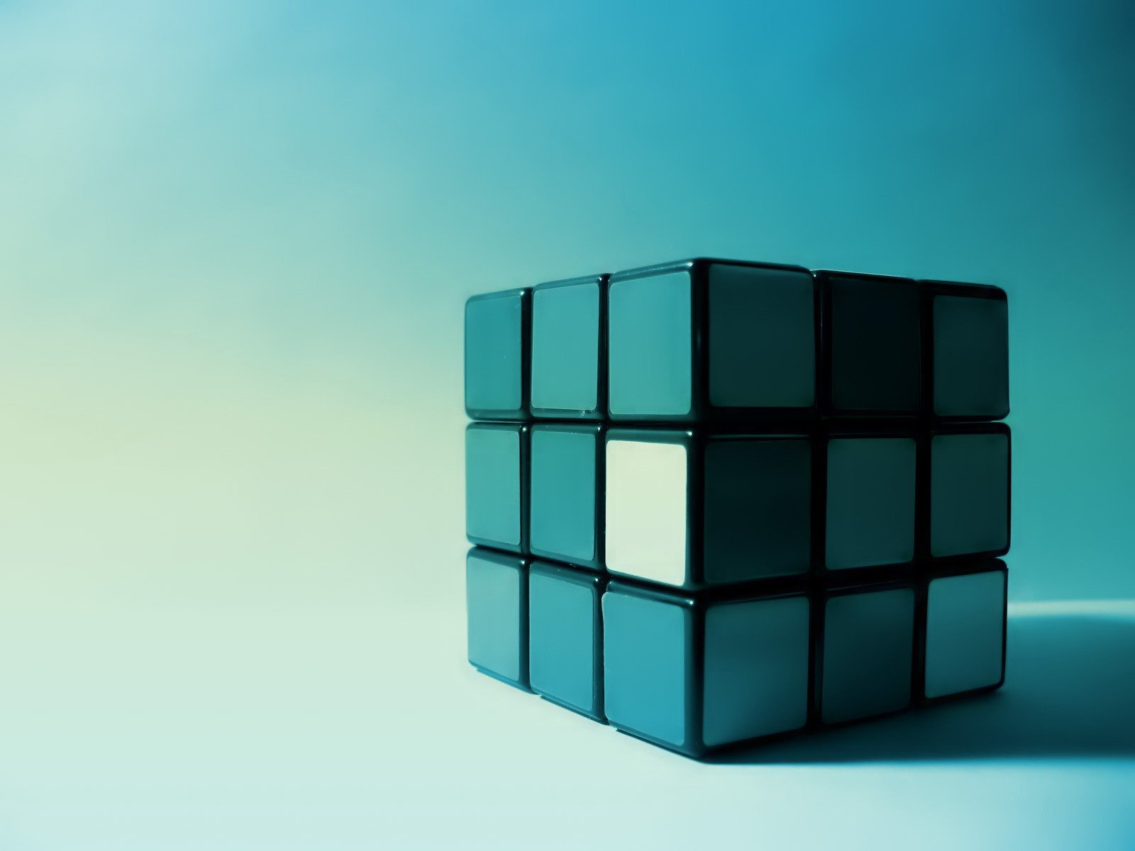 cubo de rubik facetas azul