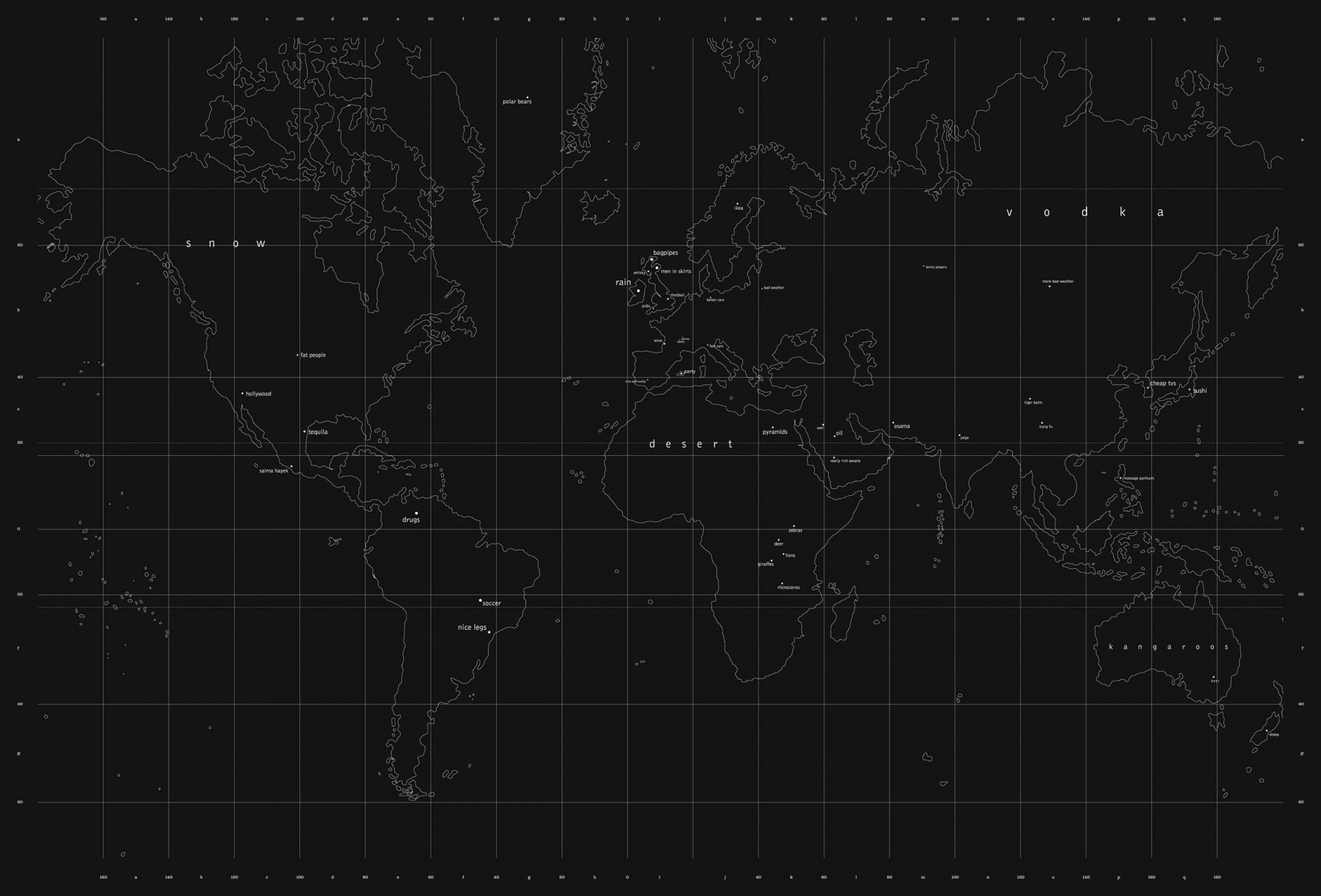 mundo negro mapa