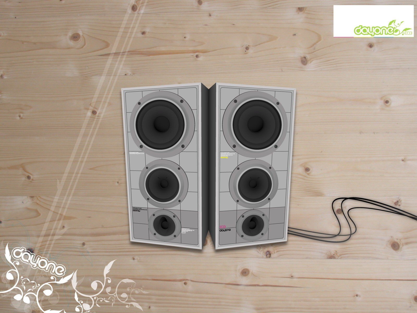 altavoces madera sonido