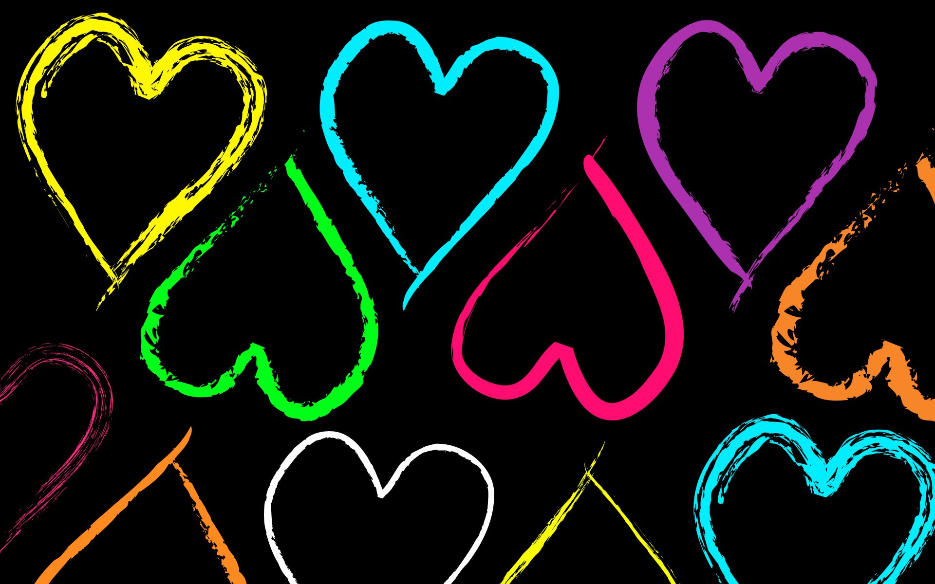 rainbow paint beauty heart