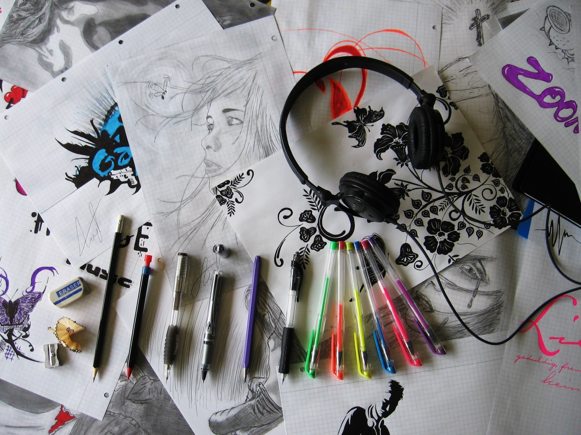 picture pens headphone