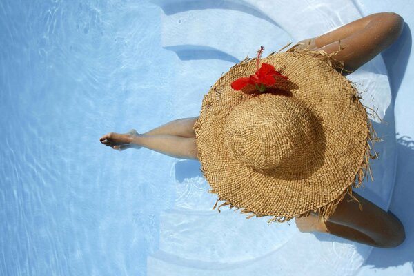Sunny holidays. Beautiful swimming pool