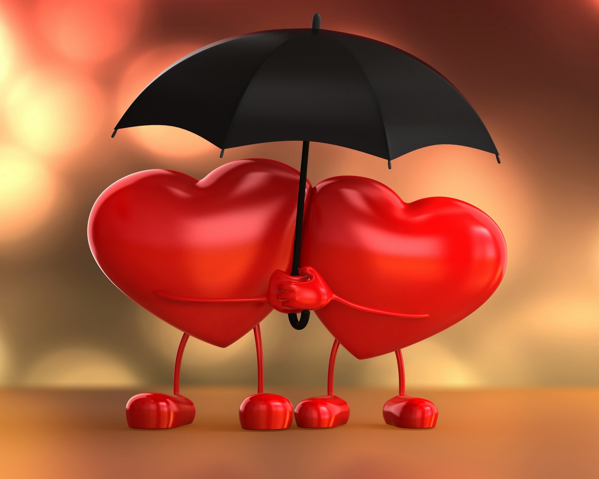 de l amour de la 3d un parasol un coeur des amoureux