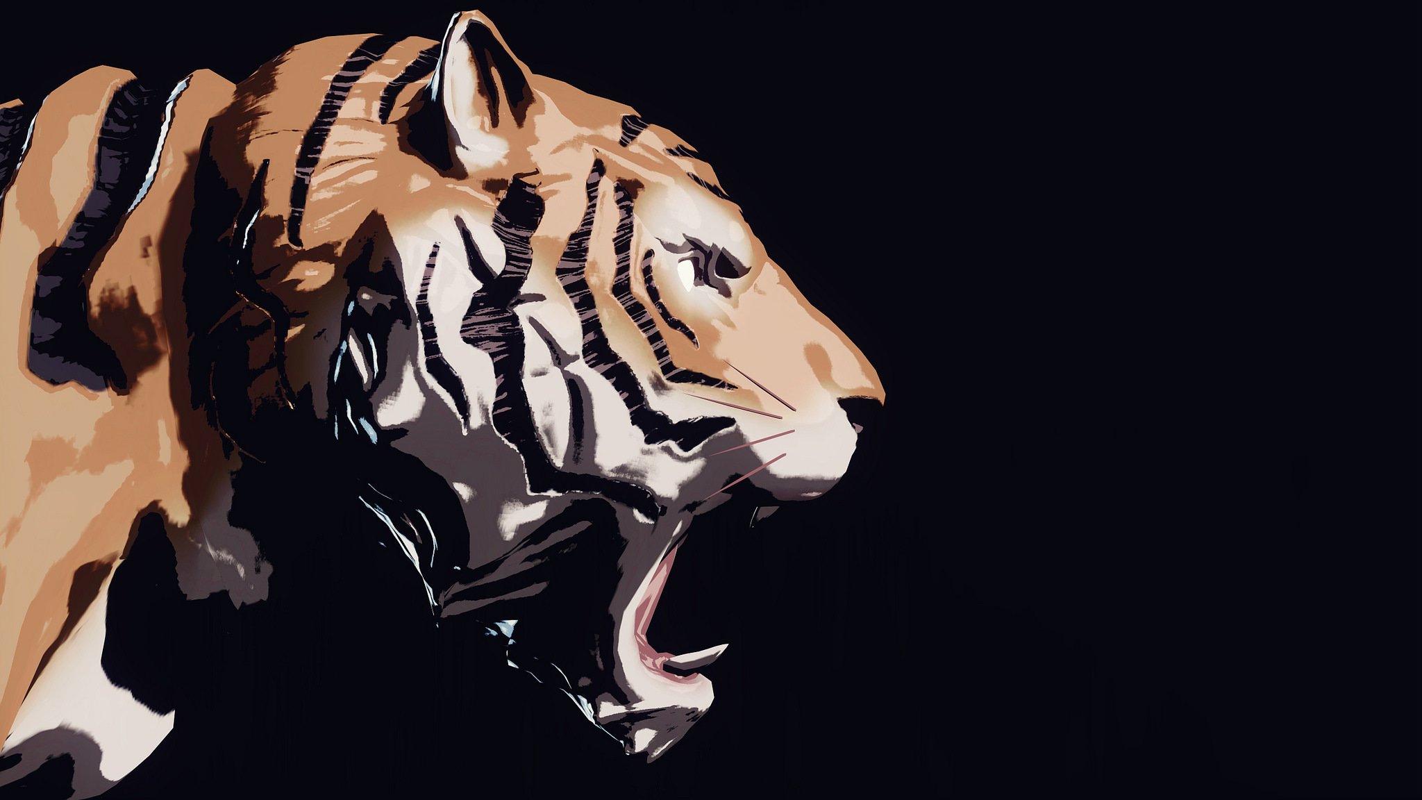 tigre shere khan rendering sfondo